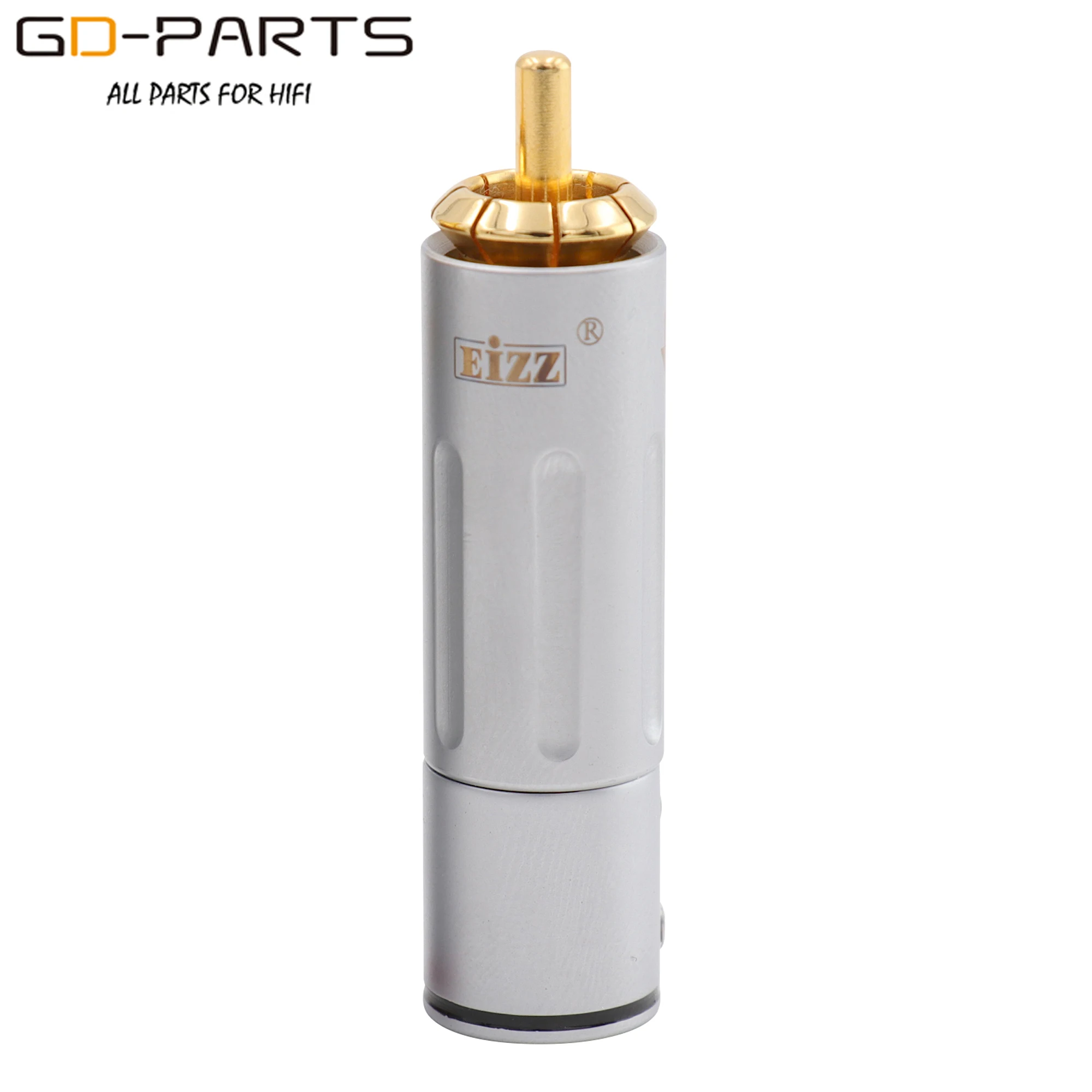 Высококлассный позолоченный латунный штекер EIZZ 24K RCA разъем адаптер с замком Hifi