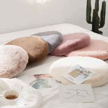 

Longhair Cushion Round Cushion Thickened Removable Washable Dressing Stool Round Cushion Tatami Mat Bay Window Cushion Household