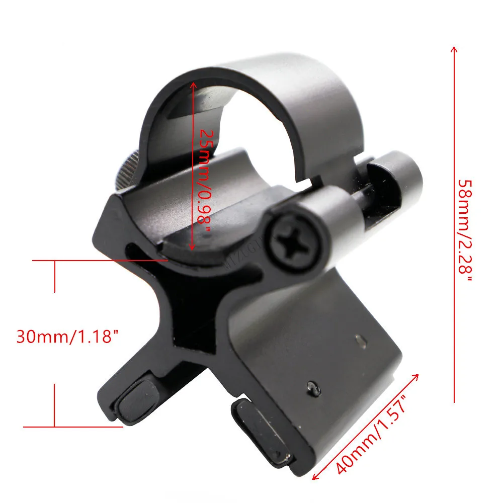 58mm Крепление на магните, крепкий, двойной, магнитный, X для 24-27 мм фонарей, фонарь, кронштейн, прицел, пистолет, бочки, крепление, тактический, с оригинальной коробкой - Цвет: 58mm