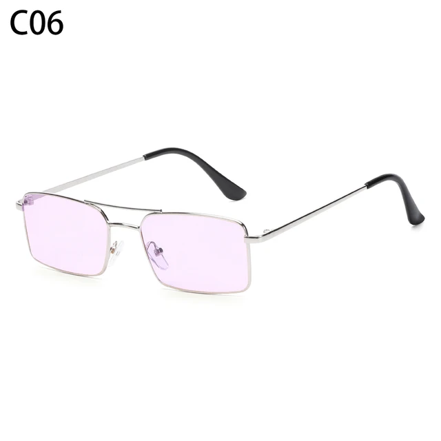 2021 Fashion Rectangle Rimless Sunglasses Square Vintage Glasses Luxury Design Unisex Retro Frame Gradient Glasses UV400 Eyewear black cat eye sunglasses Sunglasses