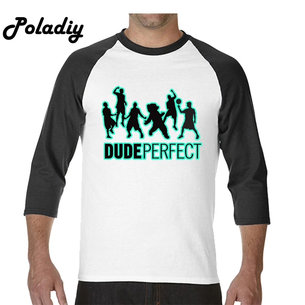 Дропшиппинг Hombre O образным вырезом Awesome мужские футболки Dude Perfect мужская Молодежная футболка с длинным рукавом