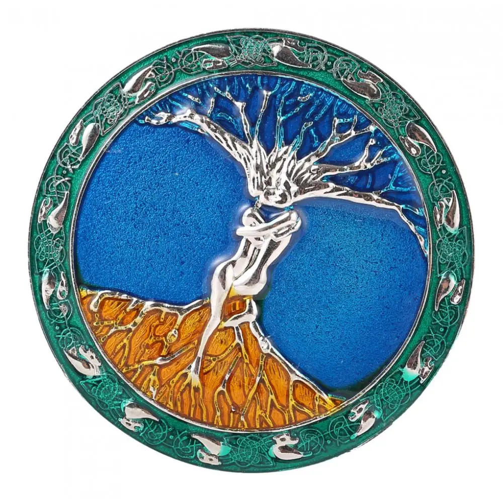  Fashion Belt Buckle Men's Tree Of Life Roots BranchesColorful Carved Buckle 8cm