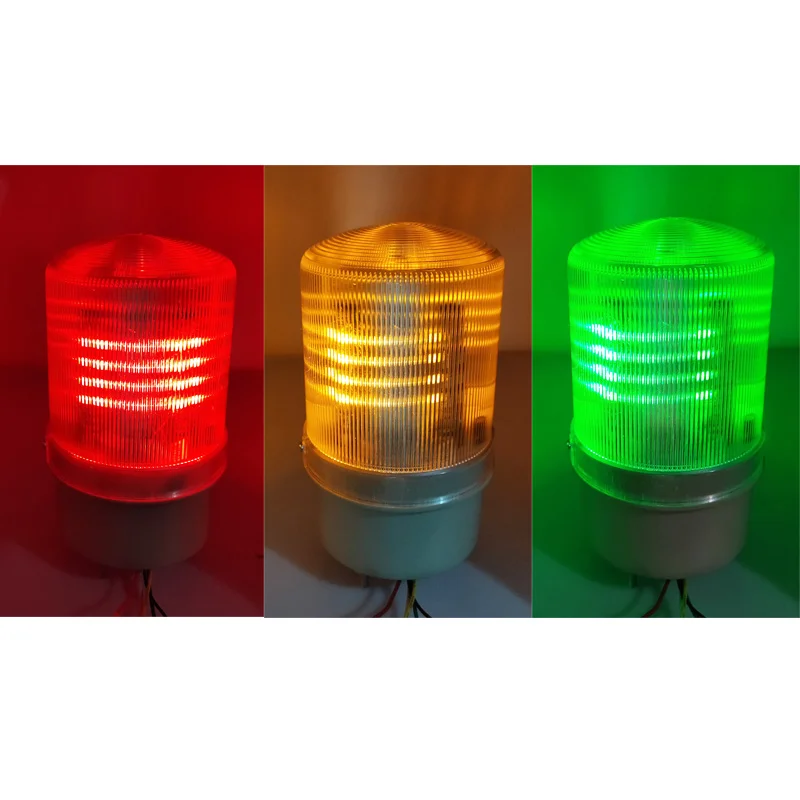 Вращающийся светодиодной вспышкой на каждый день 3 цвета желтый зеленый красный