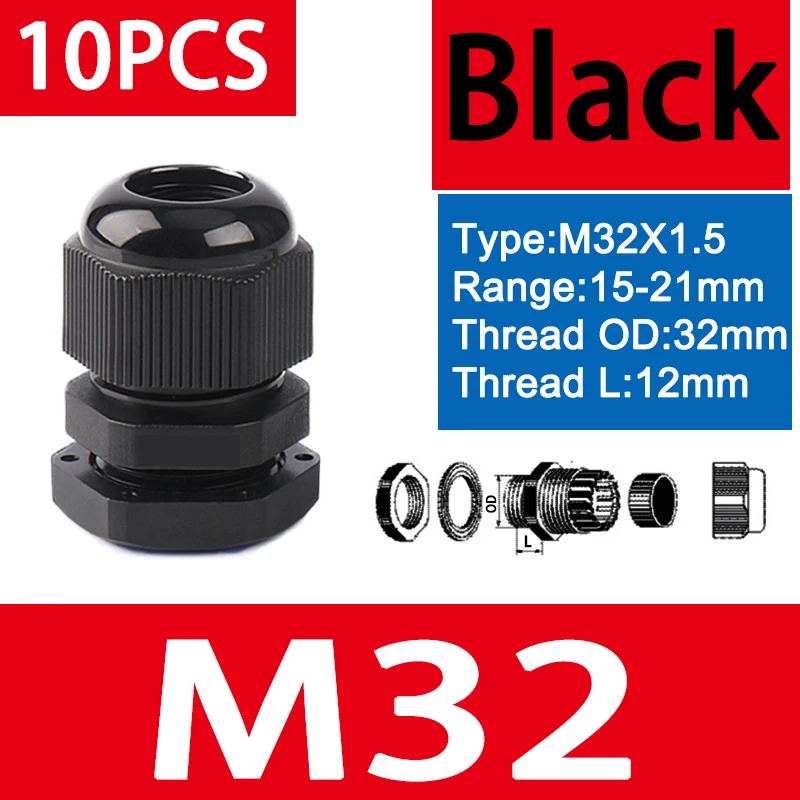M32-21 BK 10Pcs