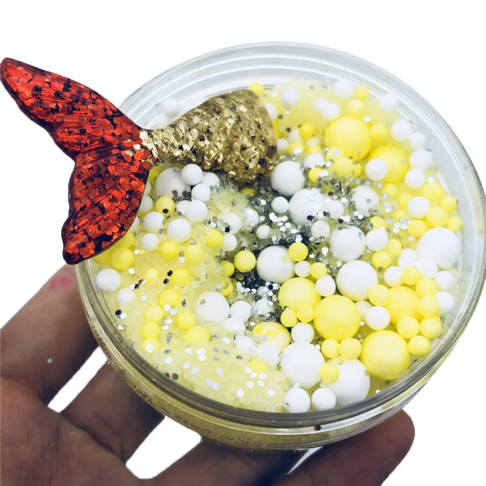 Beautiful Mermaid Mixing Cloud Slime Squishy Putty Scented Stress Crystal Clay Toy Stress Relief Kids Adult Clay Toys #B