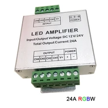 DC12V-24V светодиодный RGBW/RGB усилитель 12A 24A 30A 3CH 4CH выход RGBW/RGB светодиодные ленты светильник репитер мощности консоль контроллер