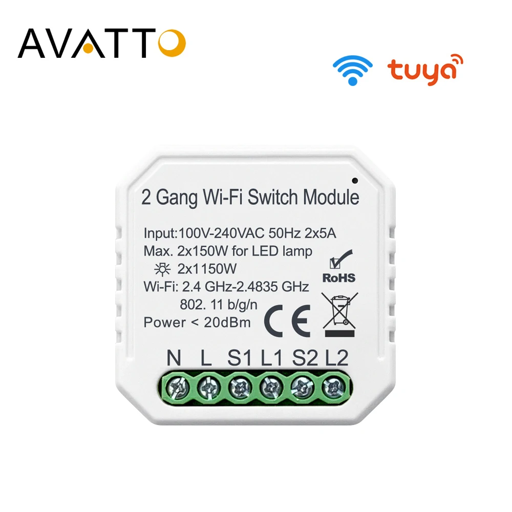 AVATTO Tuya переключатель Wi Fi модуль с приложение Smart Life Управление система