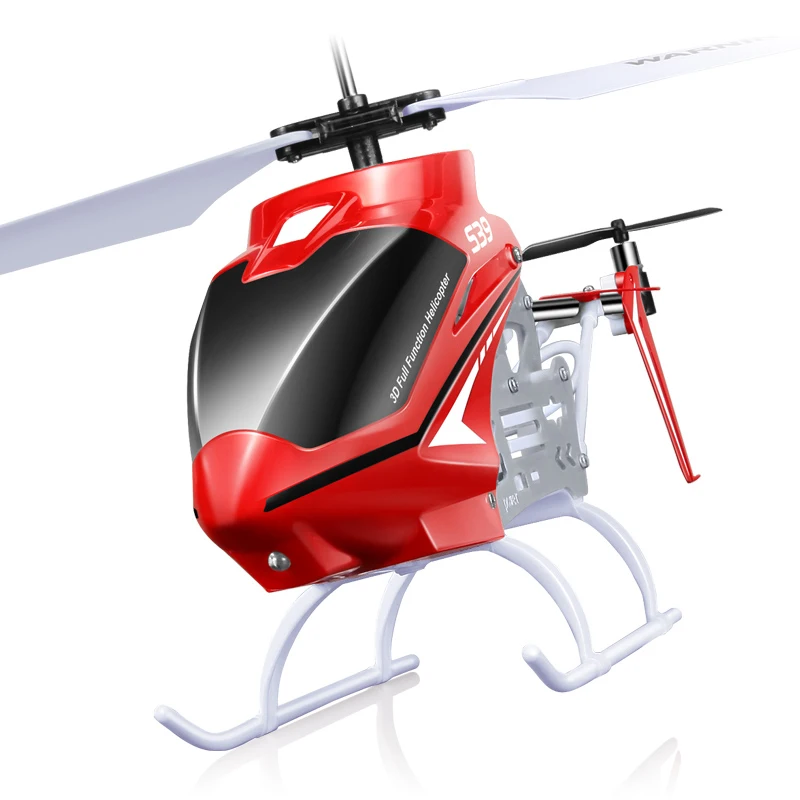 RC вертолет S39 2 4 GHz 3CH с гироскопом Led мигающий алюминиевый Анти шок пульт