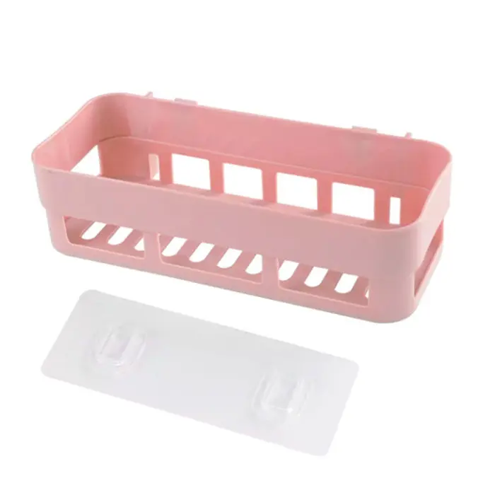 Shelf Organizer Wall Mounted Nailless Shower Corner Bathroom Kitchen Storage Holder Rack can CSV