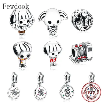 

2020 New Magic Harry Dobby witchcraft School Bead Fit Original Pandora Charm Bracelet Necklace 925 Silver Making Kids Berloque