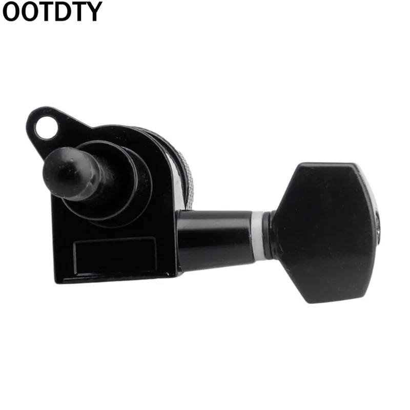 OOTDTY 6Pcs / Set Guitar String Tuning Pegs Locking Tuners Keys Machine Heads Chrome