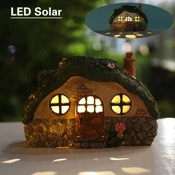 

Light-controlled Induction LED Solar Light Fairy House Lamp For Outdoor Garden Decors Solar Light