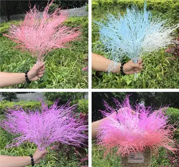 

5pcs Artificial Juncus effusus Branch For Plant Wall Background Wedding Party Home Hotal Office Bar Decorative