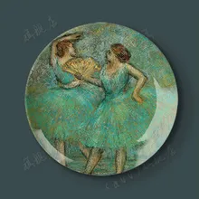 Декоративный керамический диск для столовой Дега танцоры Входное украшение фарфоровая тарелка роспись настенная подвесная тарелка