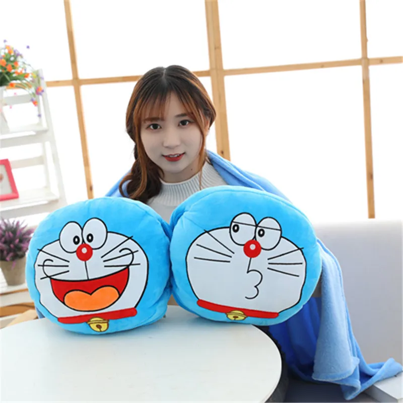 Hot Plush Stuffed Toy Cartoon Anime Cute Doraemon Doraemon Cat Blue Fat Man Doll Pillow Blanket Doll Decoration Pendant Gift