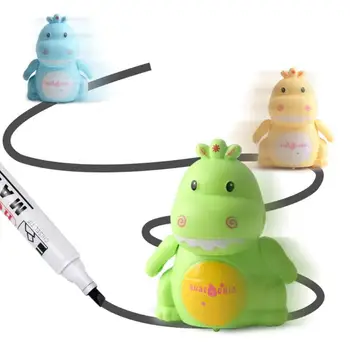 

Child Dinosaur Line Auto Sensor Pen Car USB Charging Light Music Educational Toy Cute and Delicate Animal Pattern Elements