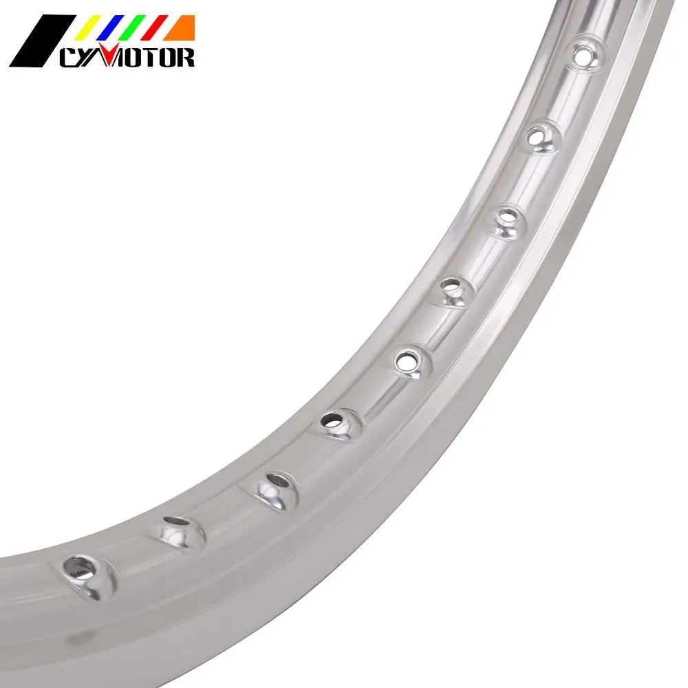 6061 Motorcycle Silver Rims Aviation Aluminum Wheel Circle 1.60x21 36H 1.60-21 36 Spoke Hole For KTM Yamaha Dirt Bike