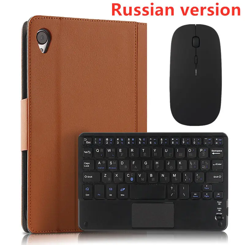 brown mouse Russian Case For Huawei Mediapad M6 8.4 inch VRD-AL09 W09 Protective Cover Bluetooth keyboard Protector for Huawei M6 8.4" Tablet Case - Цвет: brown mouse Russian