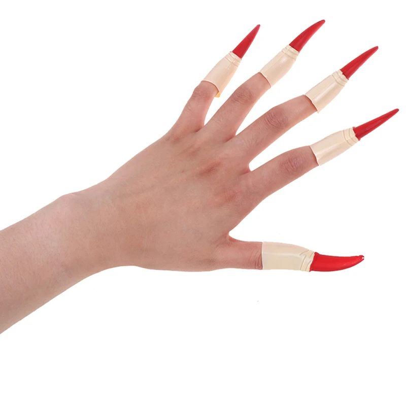 10 шт./упак. зомби искусственные пальцы ногтей набор обложки для Хэллоуина