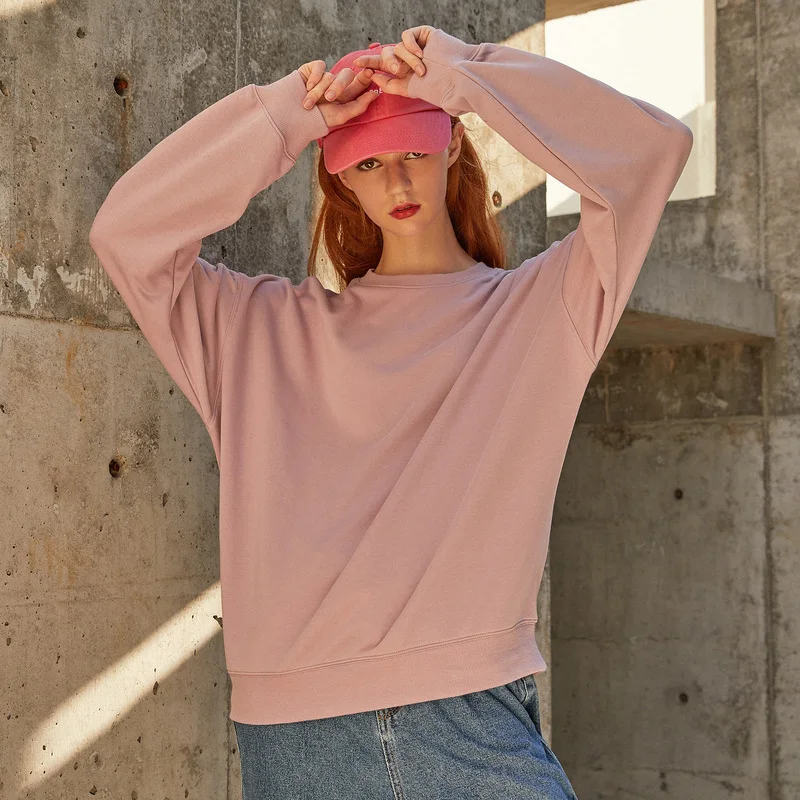 Metersbonwe Basic Hoodies For Women Streetwear Female Autumn Solid Colour Hoodies Casual Sweatshirt