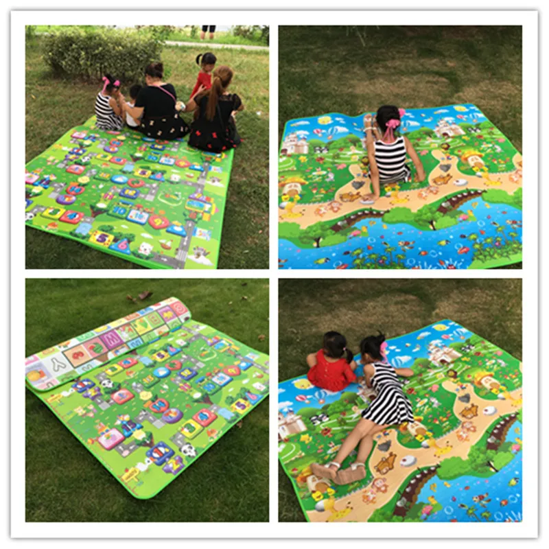 Детские игрушки ползающие головоломки тонкие игровые коврики 150X180X0,5 см двухсторонние Детские ползунки коврик толстый коврик игровой