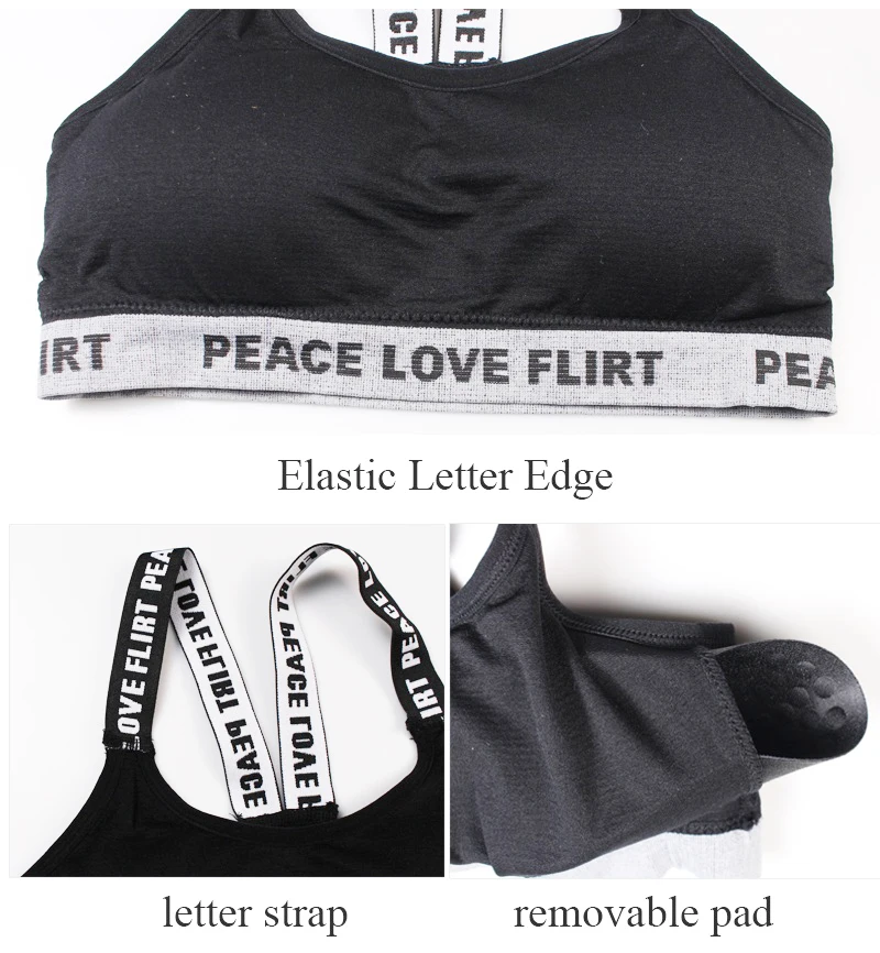 SEXYWG Top Sports Bra Fitness Free Size Letter Yoga Bra Women Gym Running Push Up Top Female Sport Bra Bh Workout Underwear ABCD SEXYWG Top Sports Bra Fitness Free Size Letter Yoga Bra Women Gym Running Push Up Top Female Sport Bra Bh Workout Underwear ABCD