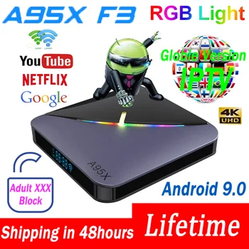 

Lifetime A95X F3 Air Amlogic S905X3 Android 9.0 TV BOX A95X F3 RGB Light Smart Set Top Box Max 4GB RAM 64GB ROM 4K Media Player