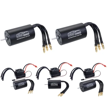

3650 Sensorless Brushless Motor with 60A Waterproof ESC for 1/10 RC Truck Waterproof RC Car 1/10 Parts