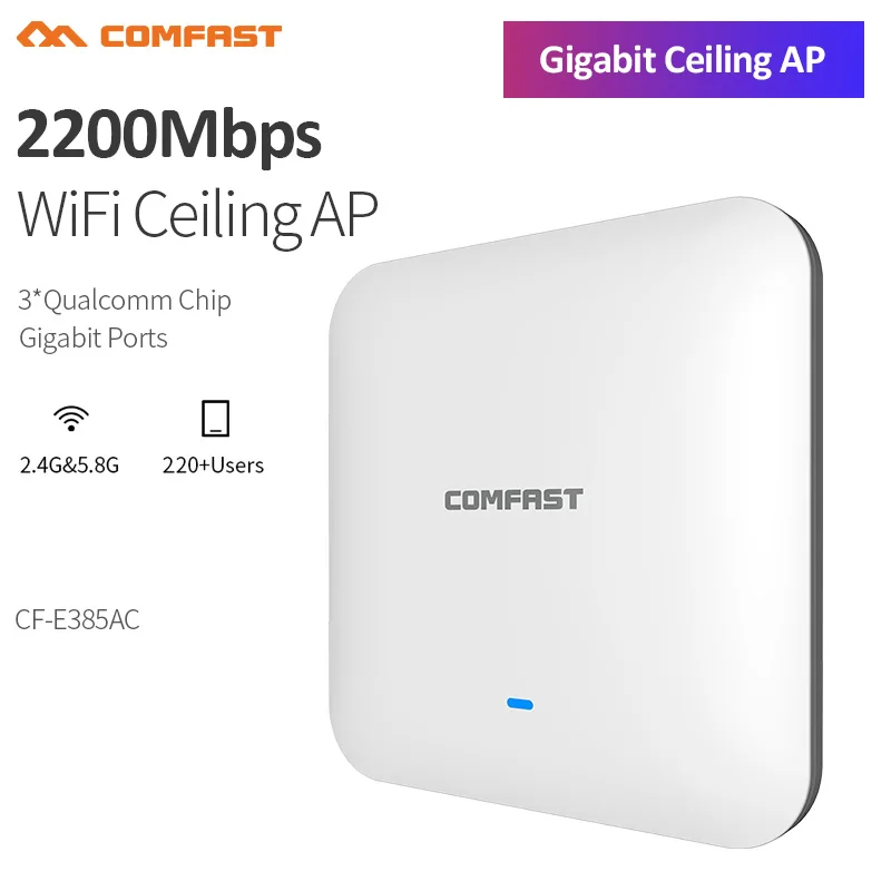 COMFAST CF E385AC 2200 м гигабитный двухдиапазонный роутер WAVE 2 потолочный Беспроводной Wi Fi