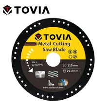 TOVIA BlackCutter 125*22мм Алмазный Диск по Металлу стали и нержавеющей стали для УШМ или Балкарки или угловой шлифовальной машины безопасный дизайн меньше искр тонкий диск толщиной 1.2мм