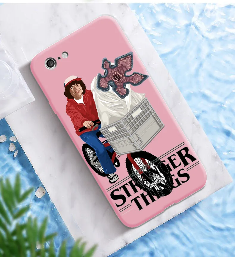 phone cases for iphone 7 Stranger things season 3 phone case for iPhone X XR XS 11 12Pro Mini MAX 6 7 8 plus SE For clear soft Silicone Matte Pink cover iphone 7 waterproof case