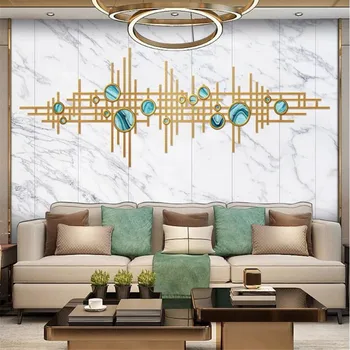 

milofi custom 3D modern metal abstract geometric decoration background wallpaper mural