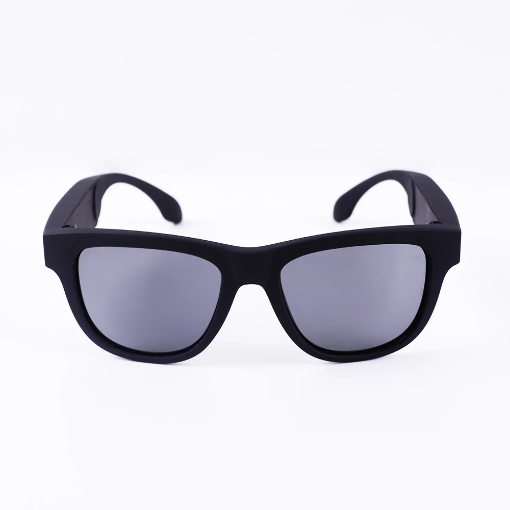 Костная проводимость Bluetooth Смарт спортивные солнцезащитные очки беспроводные стерео музыкальные солнцезащитные очки Спортивная гарнитура наушники Поддержка Прямая - Цвет: Black Frame Black