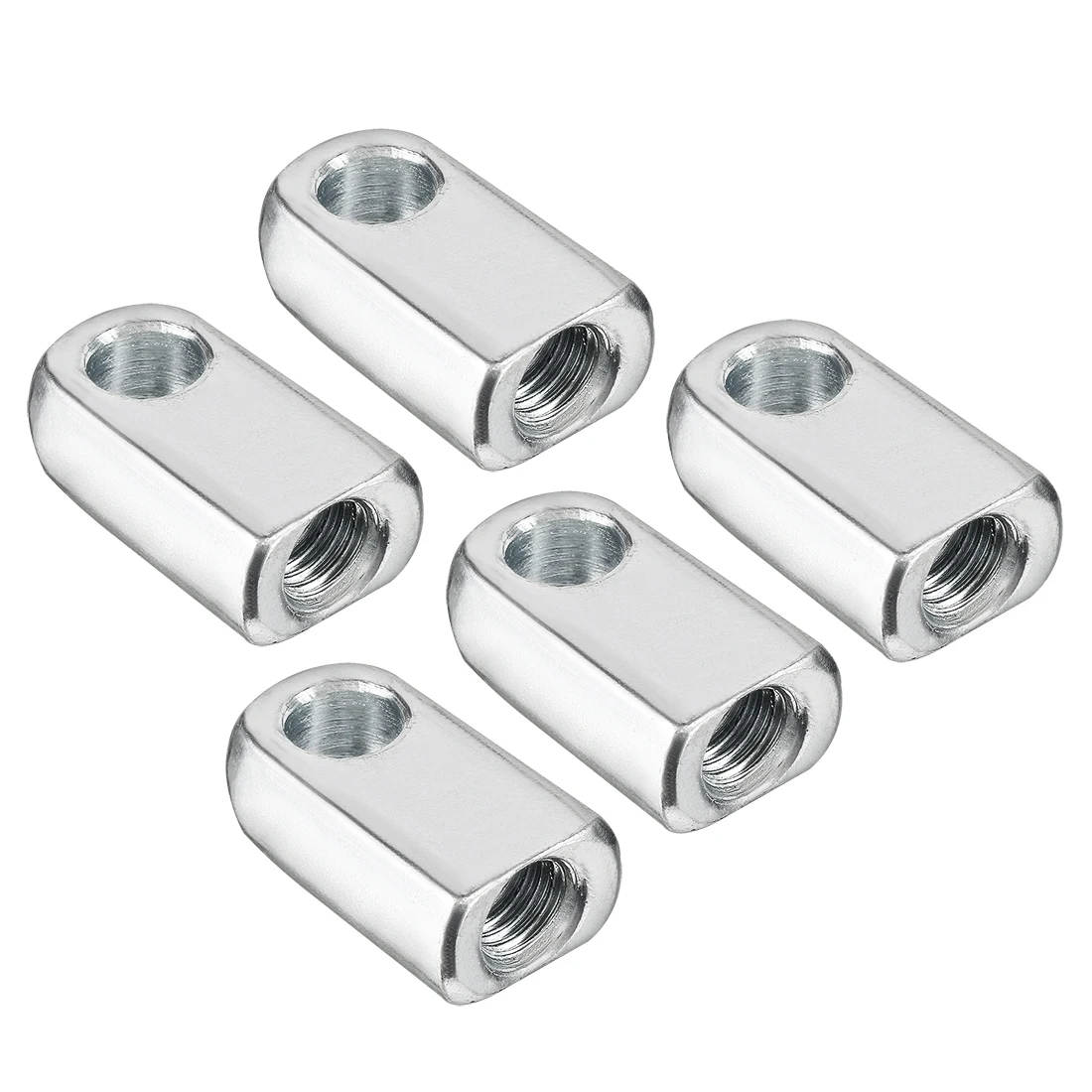 Gas Spring End Fitting 5pcs Gas Spring End Fitting M8 Female Thread 8mm Hole Dia A3 Steel Gas Spring Strut Joint Connector End Fitting Power Tool