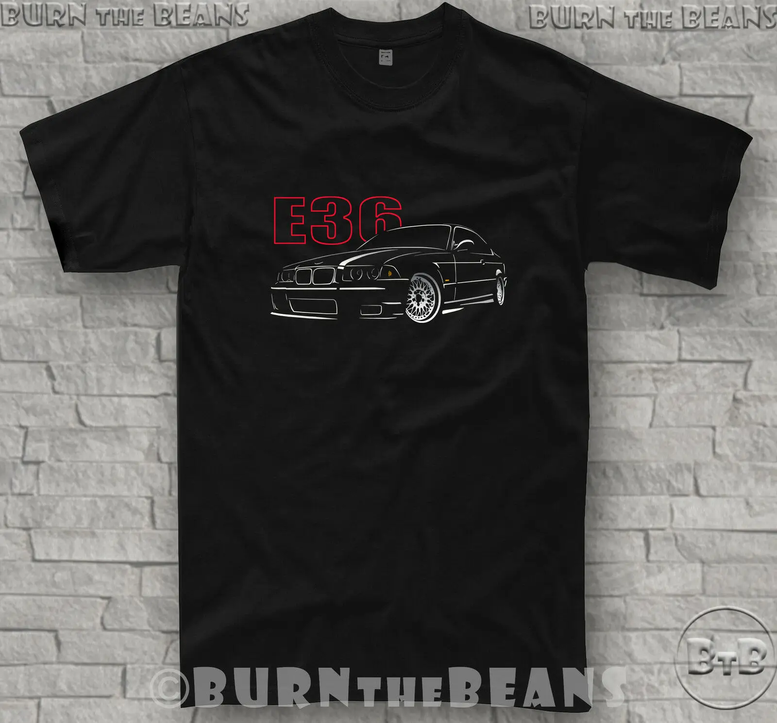Футболка для фанатов bmw E36 classic drift 318 320 325 м3 | Мужская одежда