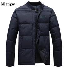 Осень зима мужская куртка с белым утиным пухом Повседневная Ультралегкая Мужская ветровка теплая верхняя одежда мужская куртка и пальто размер L-4XL