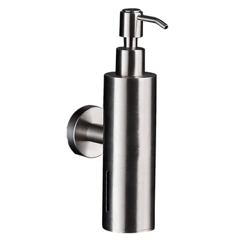

Stainless Steel Brushed Nickel Finish Soap Dispenser Bathroom Shampoo Box Soap Container Wall Mounted Soap Dispenser