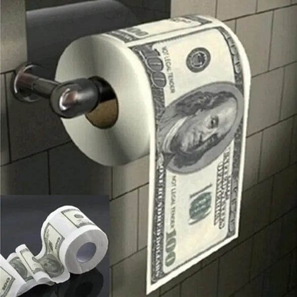 

1 Roll Creative President Donald Trump Toilet Paper Bathroom Prank Joke Fun Paper Tissue Roll Gag Gift