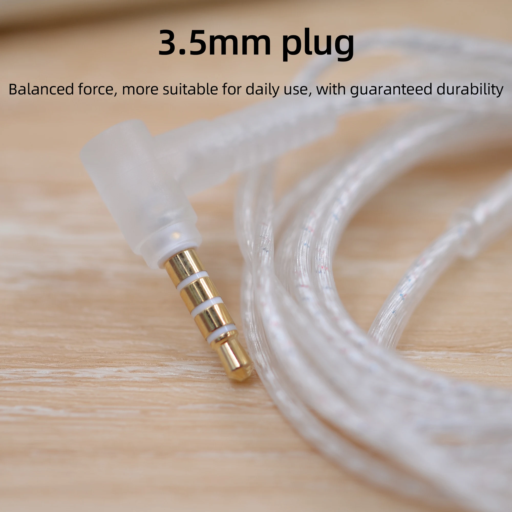 KZ High-Purity Silver-Plated Flat Cable Headphone Cord HiFi Sport Earphone Accessories With Microphone ZS10 Pro/ZEX Pro/EDX Pro