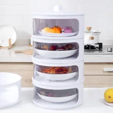 Insulation Dish Cover Leftovers Food Cover Multi-layer Creative Dust-Proof Fly-Proof and Odor-Proof Table Warm Plastic Cover
