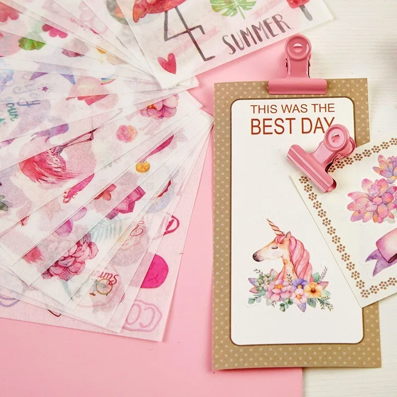 "Фламинго Скрапбукинг Подарочный пакет" милые наклейки на Ежедневник васи ленты зажимы канцелярские подарок