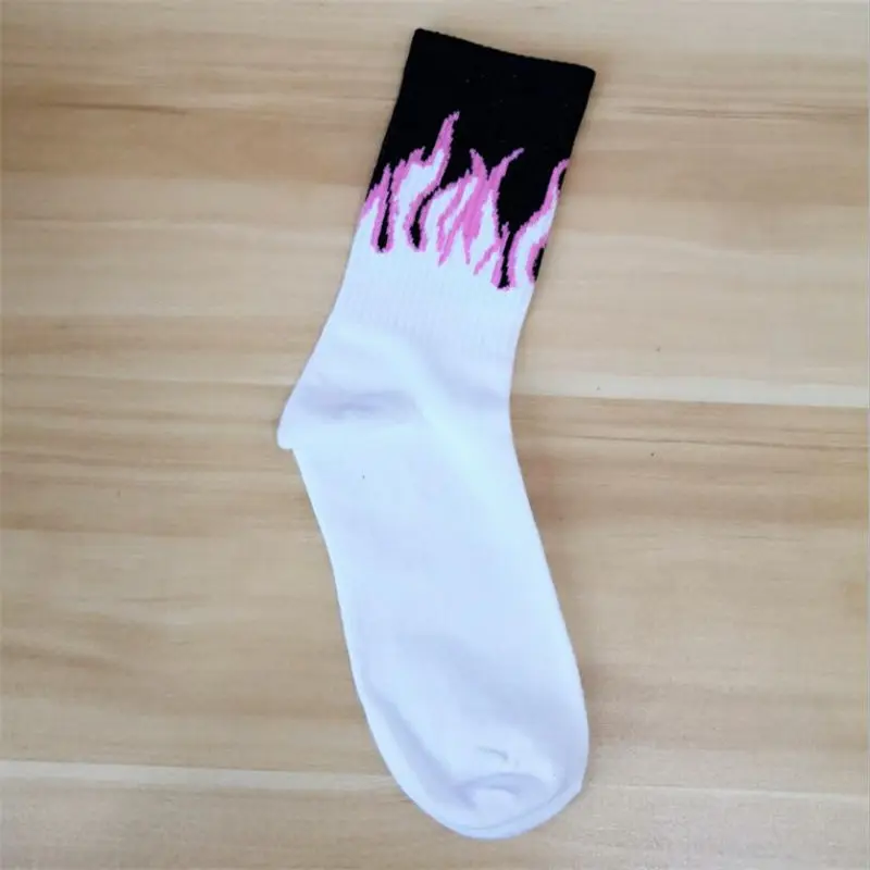 1 пара, мужские Модные носки в стиле хип-хоп, хит цвета, носки для катания на пожаре, красный фонарь с пламенем, теплые хлопковые носки для уличного скейтборда - Цвет: 2