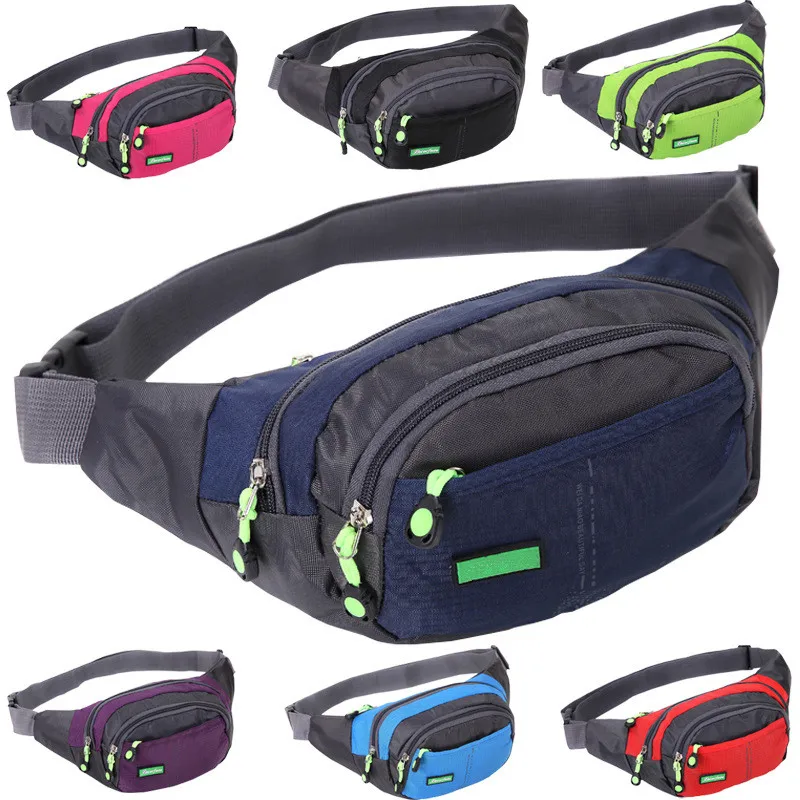 Professional Running Bag Waterproof Sports Chest Shoulder Bags Belt Pouch Unisex Waistbag Hiking Zip Bag Fanny Pack 6 Colors