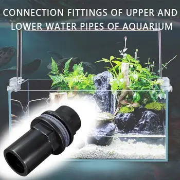 

1pc Aquarium Pvc Connector 20/25/32/40/50mm Special Connectors Pipe Outlet Fittings Black Joints Tank Fish For Inlet Waterp X8O9