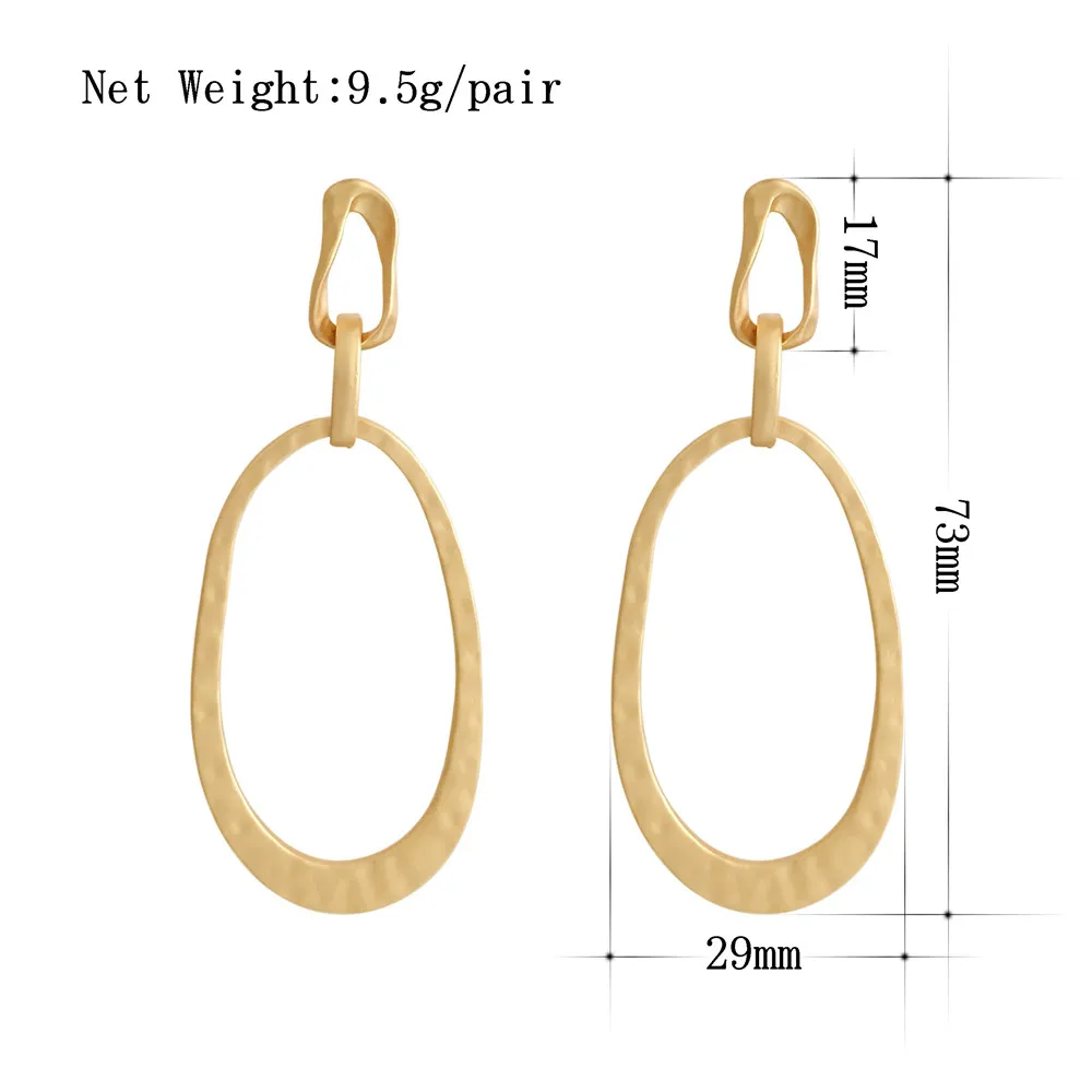 Dangle Drop Korean Earrings For Women Geometric Round Irregular Earring Wedding Jewelry