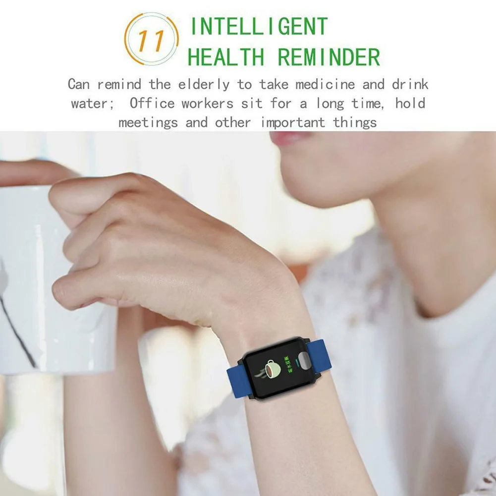 Smart Watch Blood Pressure Heart Rate Monitor Fitness Tracking Sport Bracelet JHP-Best