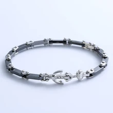 LOSTSOUL Классический Простой якорь узор керамический браслет леди из нержавеющей стали влюбленных подарок на день Святого Валентина