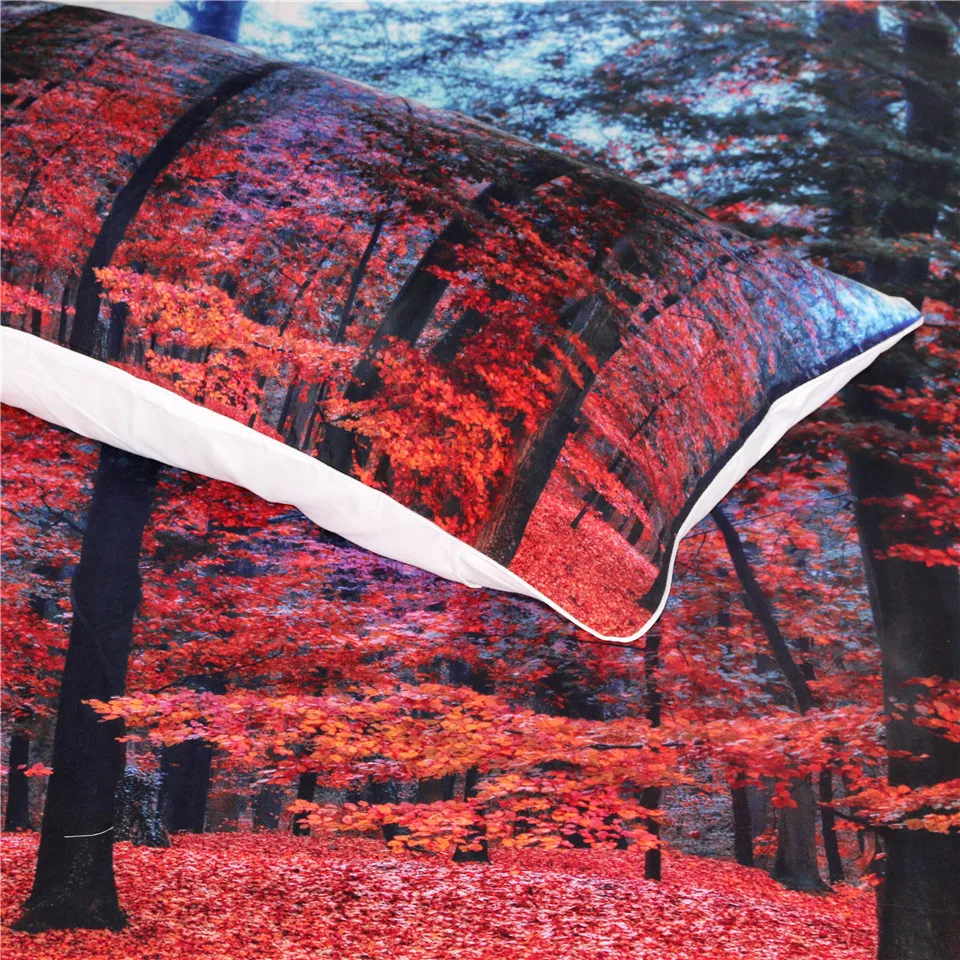 Blesslive постельные принадлежности с изображением листьев Осенние деревья пододеяльник набор картина маслом одеяло покрывало холст печать винтажный комплект покрывало с листьями
