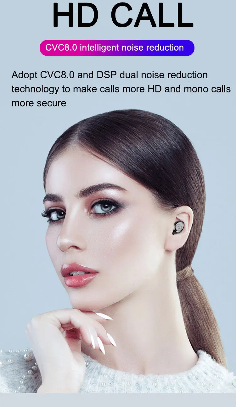 WUGOU наушники TWS наушники для бега HIFI Spotrs Bluetooth 5,0 беспроводные наушники мини-вкладыши Поддержка iOS/Android телефоны HD звонки