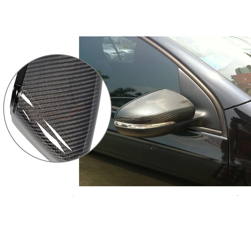 Углеродное волокно Авто обзор зеркала кепки для гольфа 6 VI MK6 и GTI 2010-2013 2 шт./компл